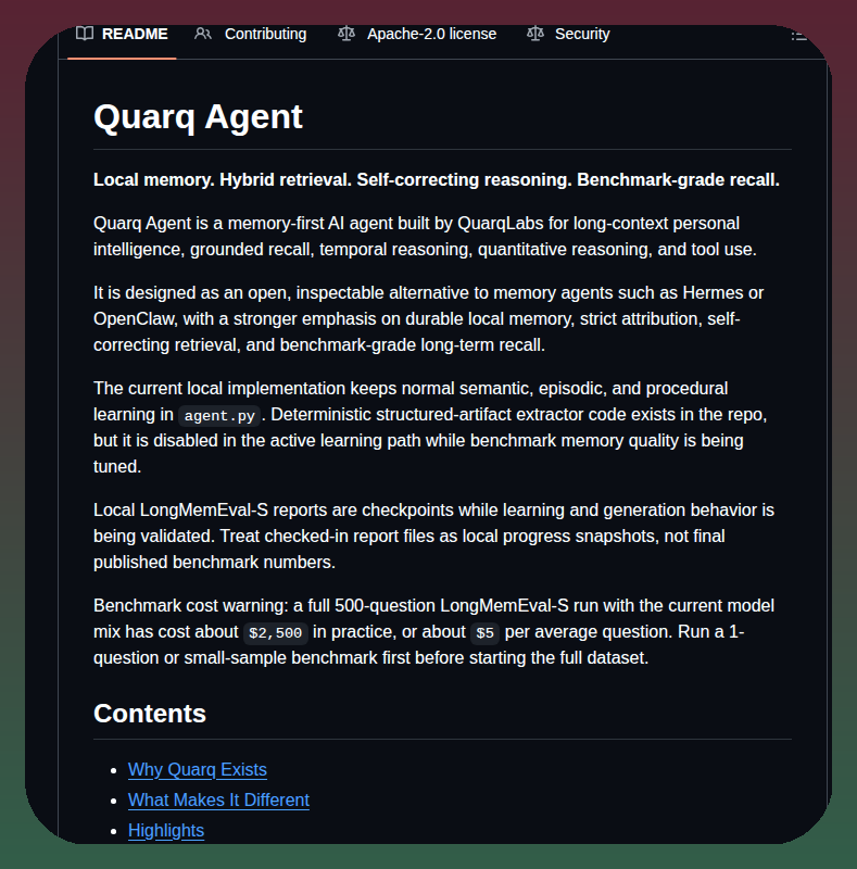 Quarqlabs Agent Oss screenshot