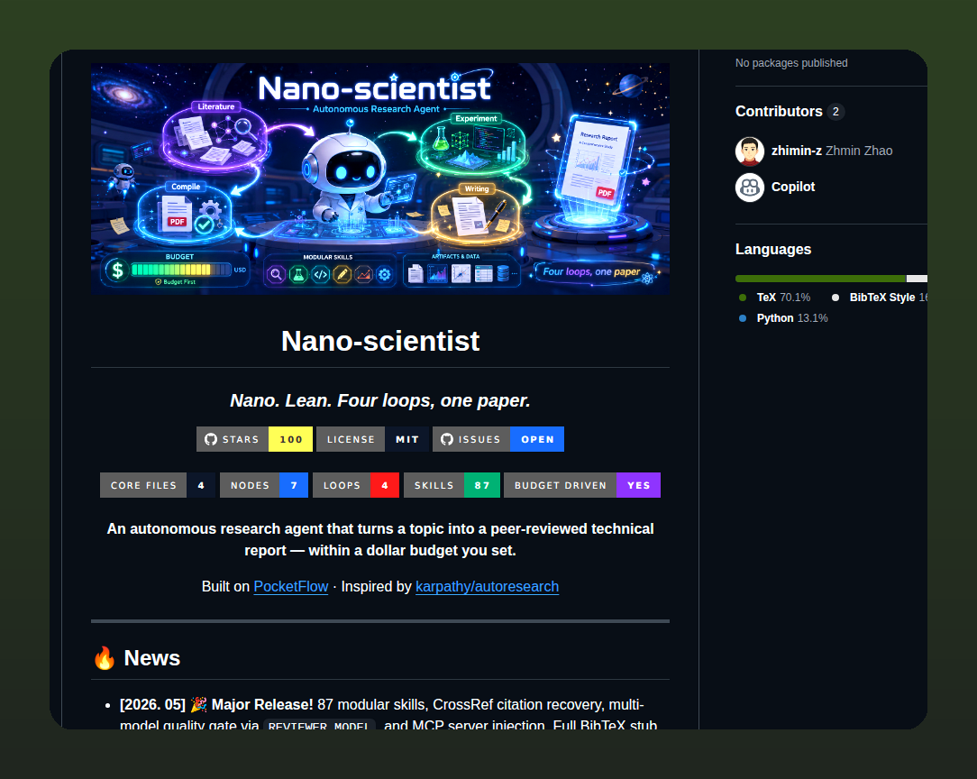 Ai4scientist Nano Scientist screenshot