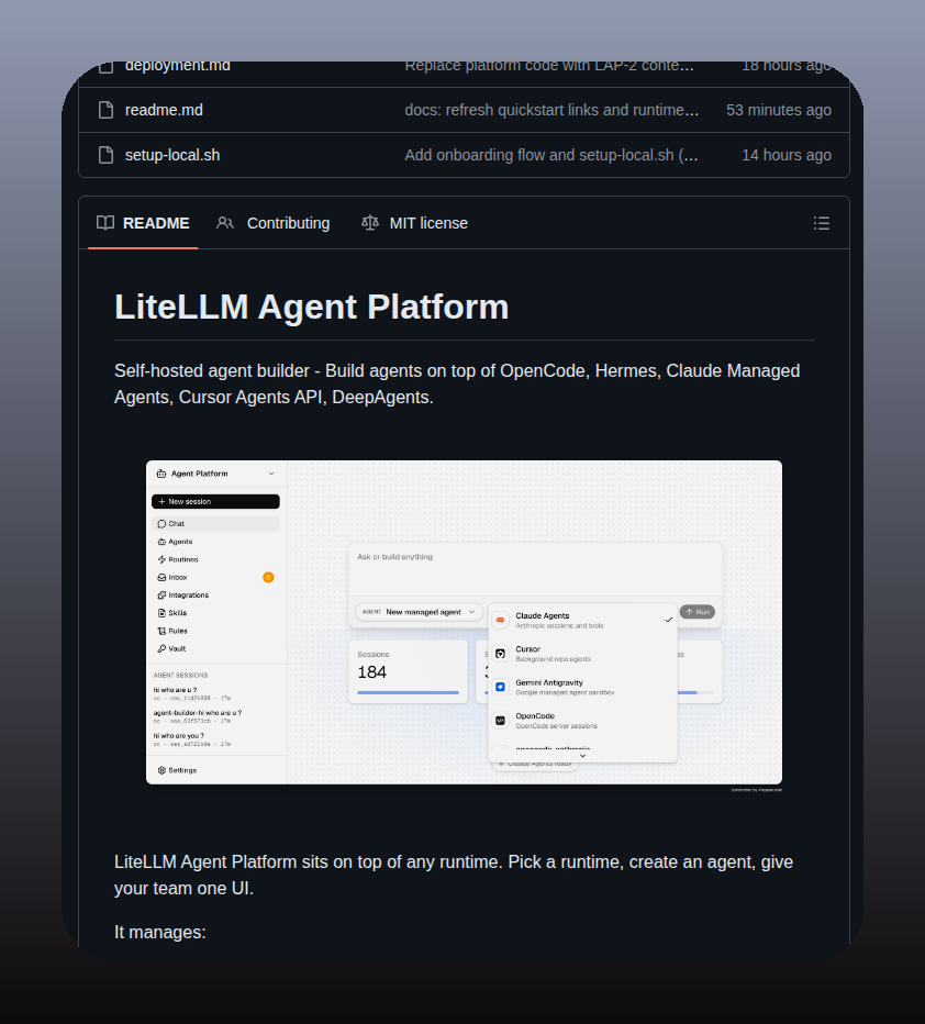 Litellm Labs Litellm Agent Platform screenshot