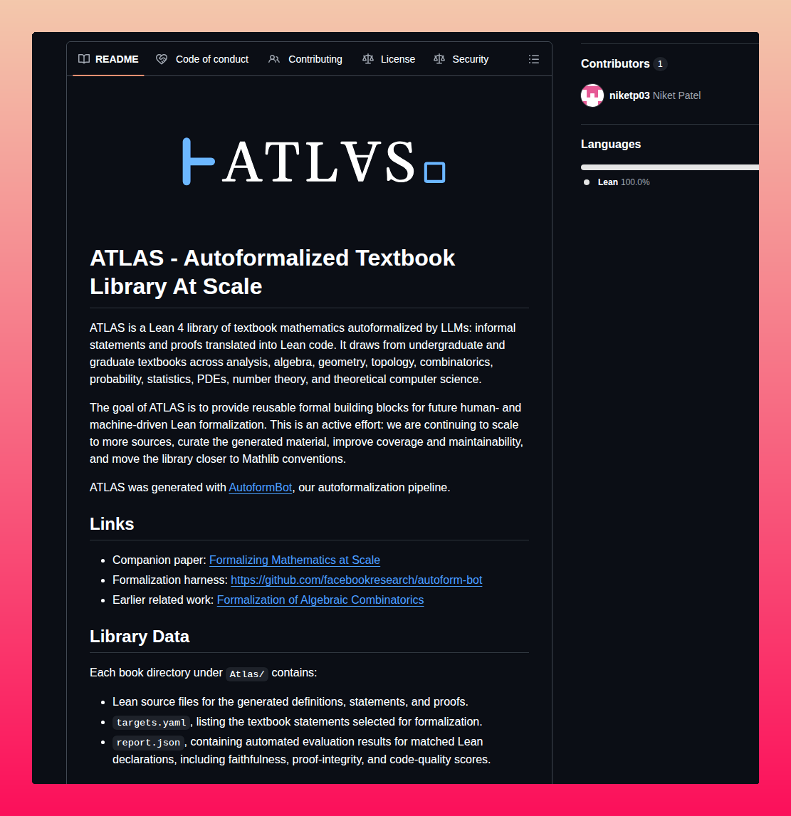 Facebookresearch Atlas Lean screenshot