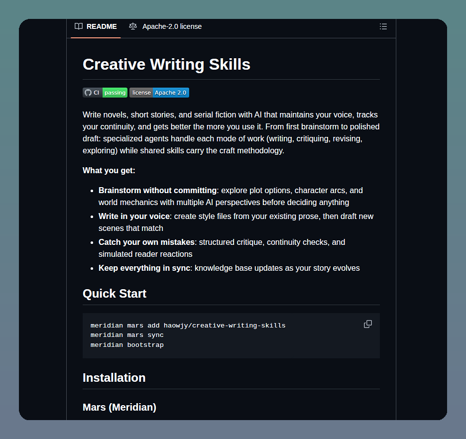 Haowjy Creative Writing Skills screenshot