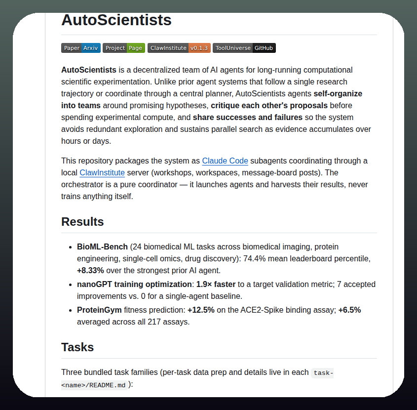 Mims Harvard Autoscientists screenshot