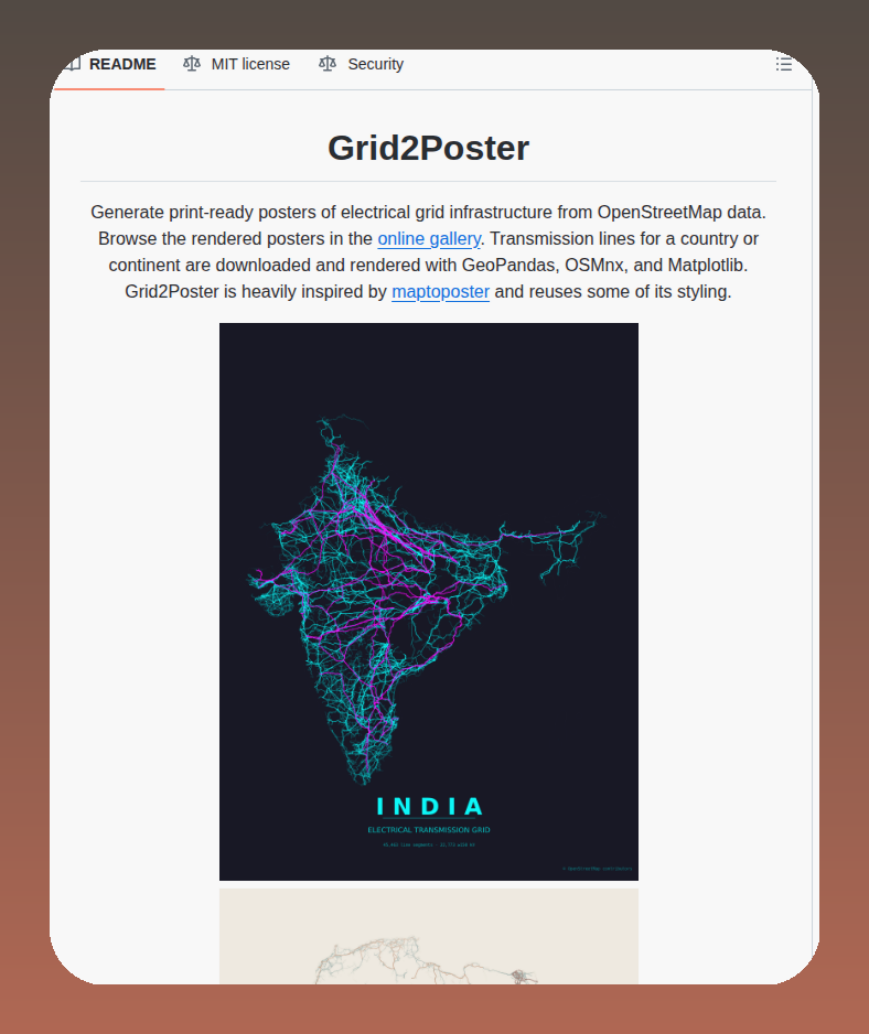 Open Energy Transition Grid2poster screenshot