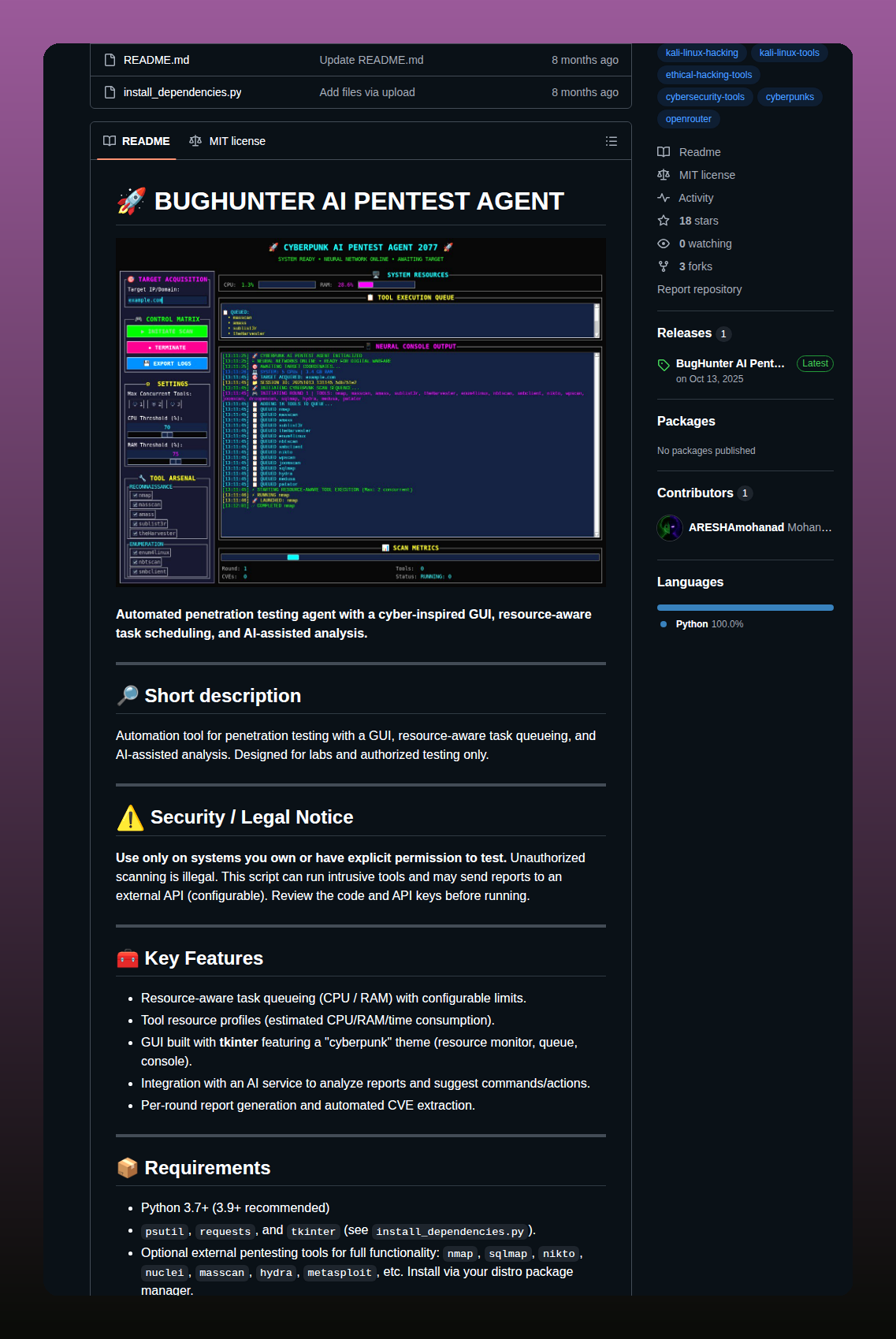 Areshamohanad Bughunter Ai screenshot