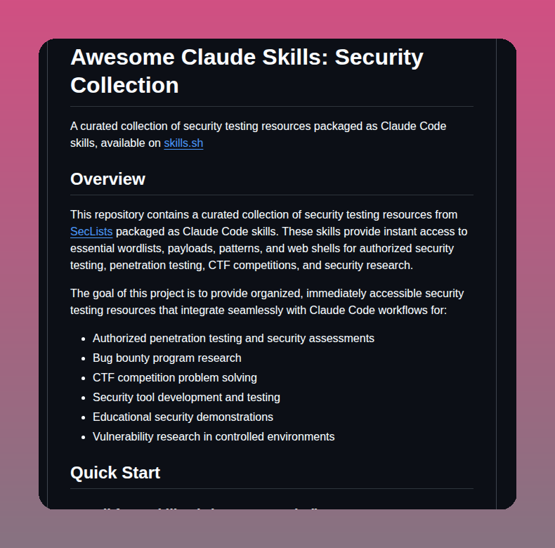 Eyadkelleh Awesome Claude Skills Security screenshot