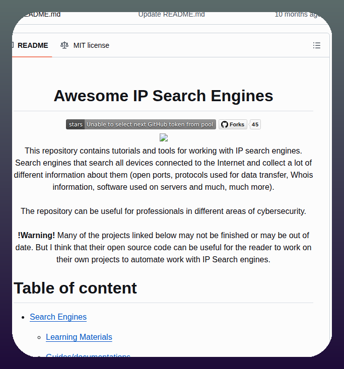Cipher387 Awesome Ip Search Engines screenshot