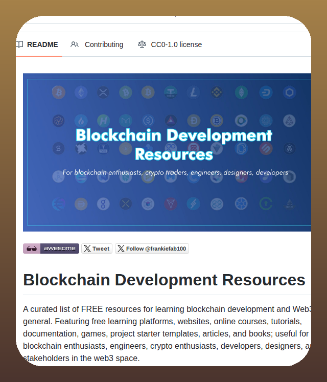Frankiefab100 Blockchain Development Resources screenshot