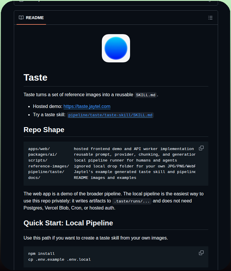 Jaytel0 Taste screenshot
