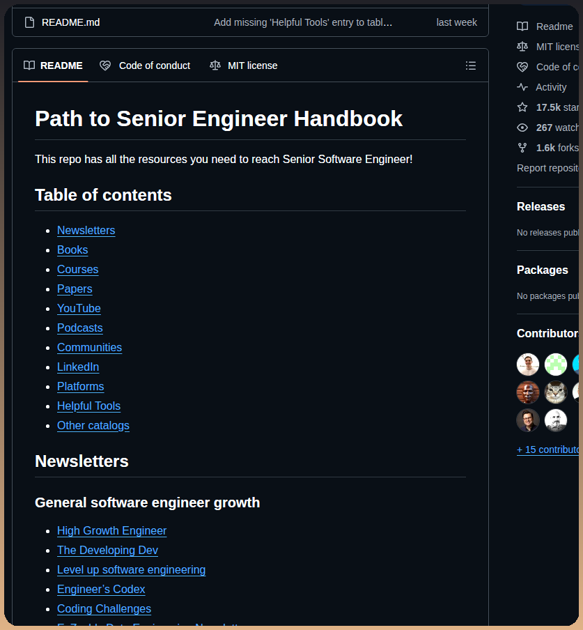 Jordan Cutler Path To Senior Engineer Handbook screenshot