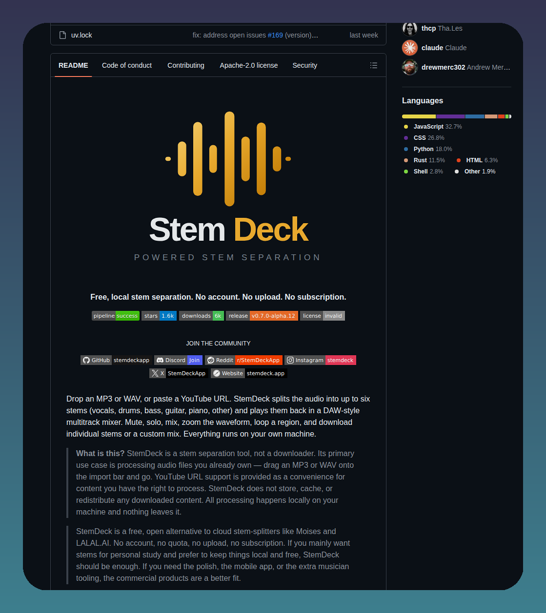 Stemdeckapp Stemdeck screenshot
