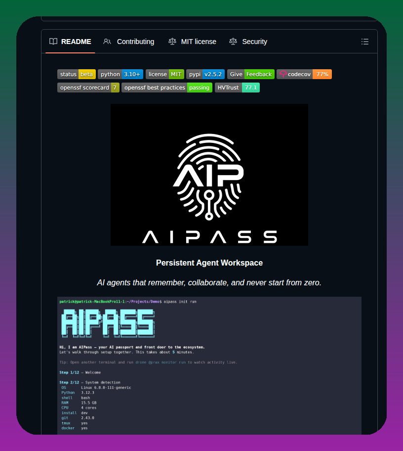Aiosai Aipass screenshot