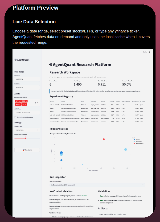 Onepunchmonk Agentquant screenshot