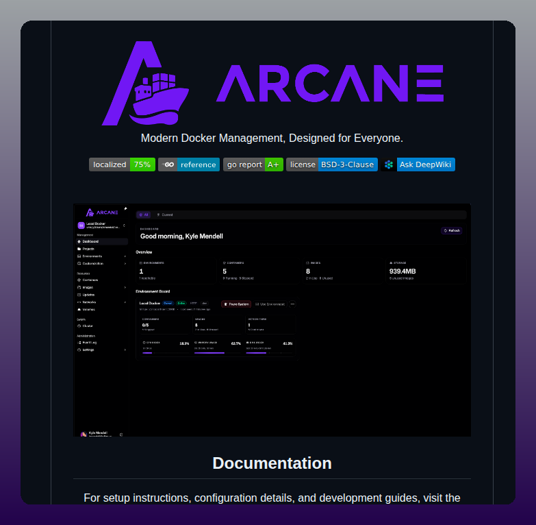 Getarcaneapp Arcane screenshot