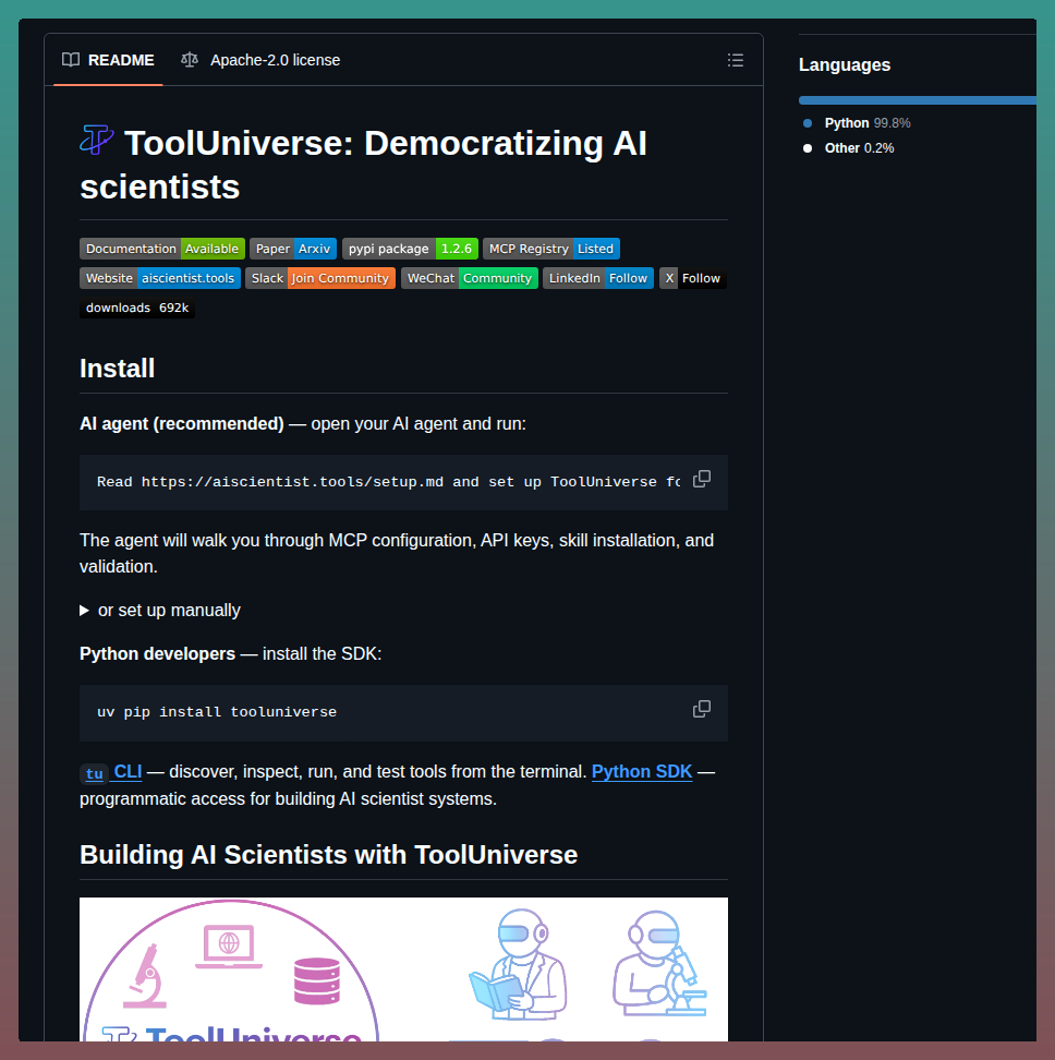 Mims Harvard Tooluniverse screenshot