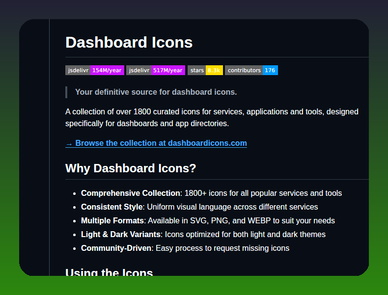 Homarr Labs Dashboard Icons screenshot
