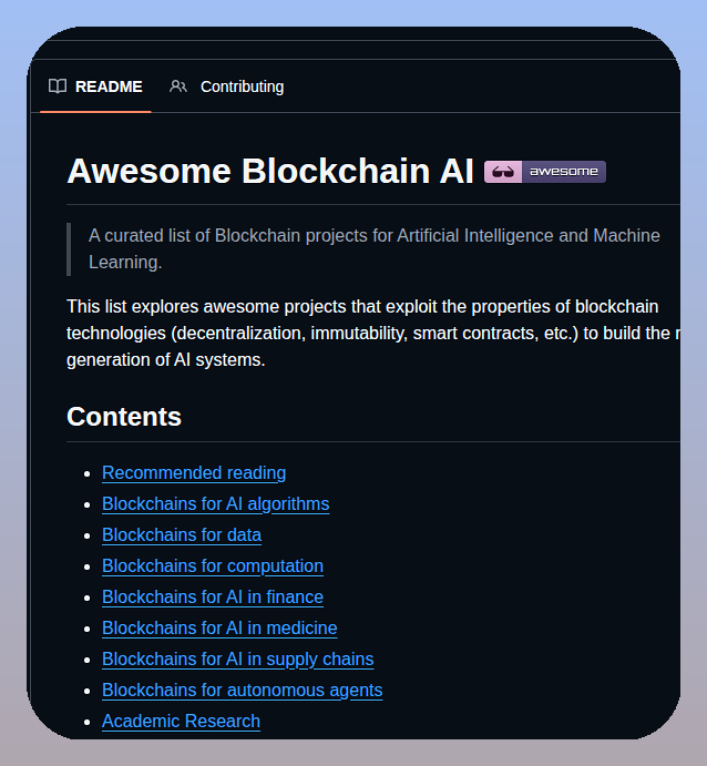 Steven2358 Awesome Blockchain Ai screenshot