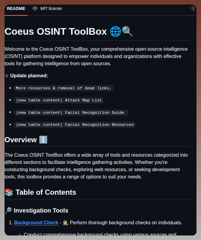 Anoncatalyst Coeus Osint Toolbox screenshot