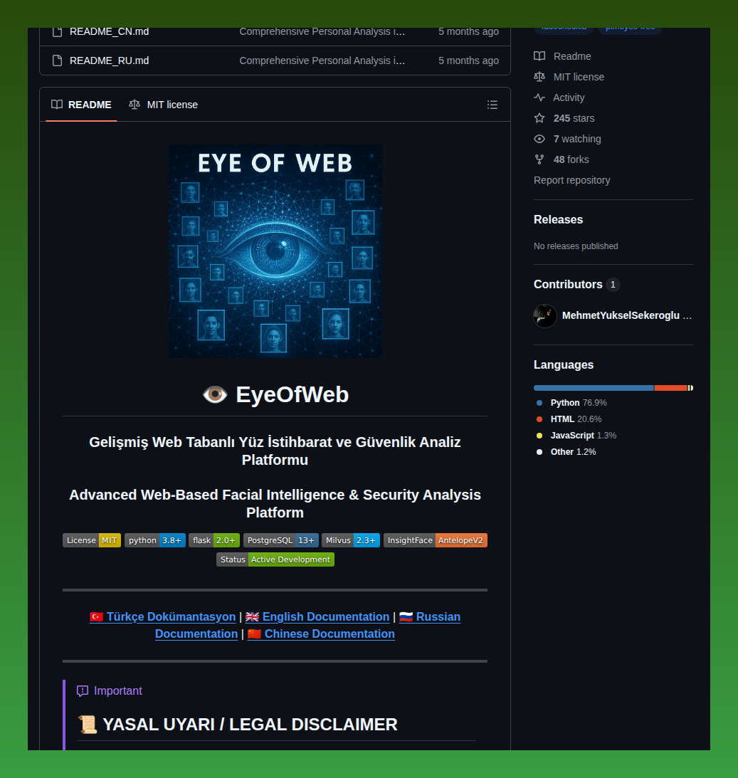 Mehmetyukselsekeroglu Eye_of_web screenshot