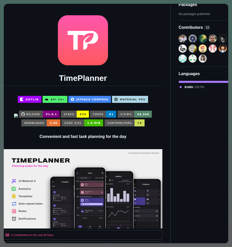 V1tzor Timeplanner screenshot