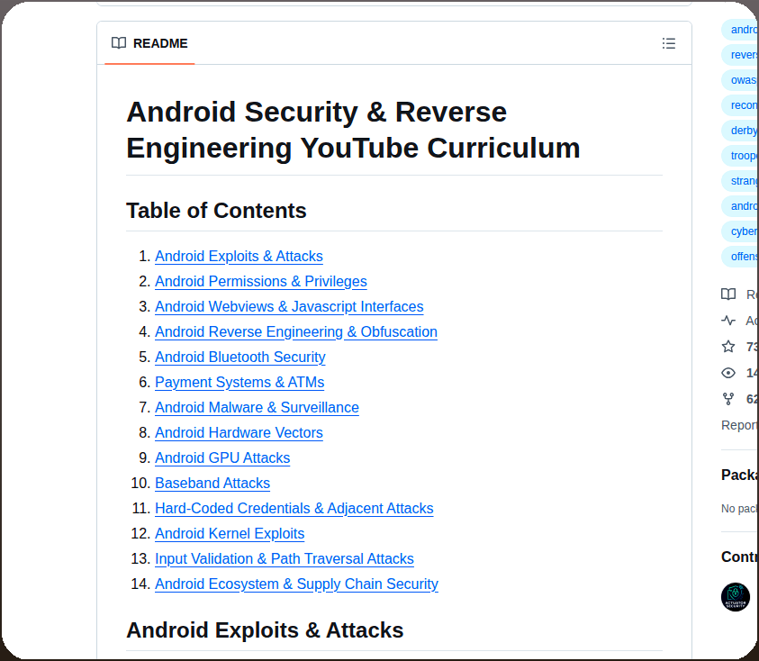 Actuator Android Security Exploits Youtube Curriculum screenshot