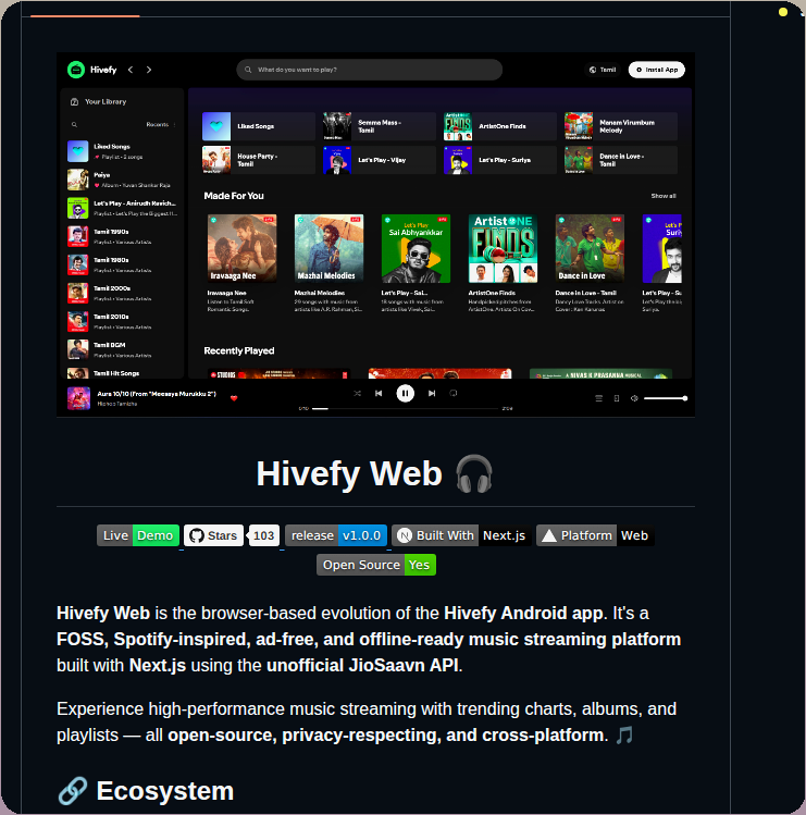 Harish Srinivas 07 Hivefyweb screenshot