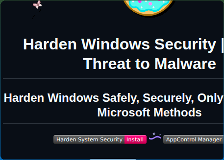 Hotcakex Harden Windows Security screenshot