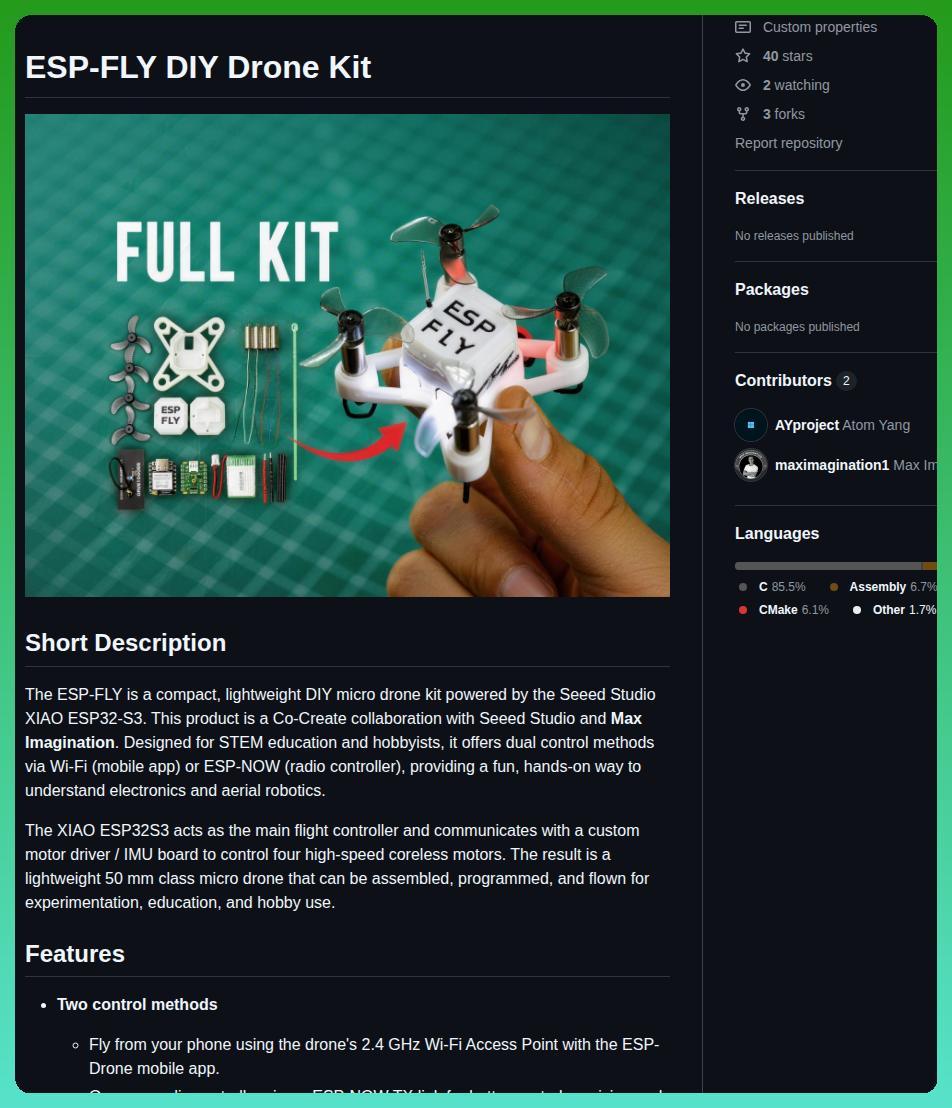 Seeed Projects Co Create_esp Fly screenshot