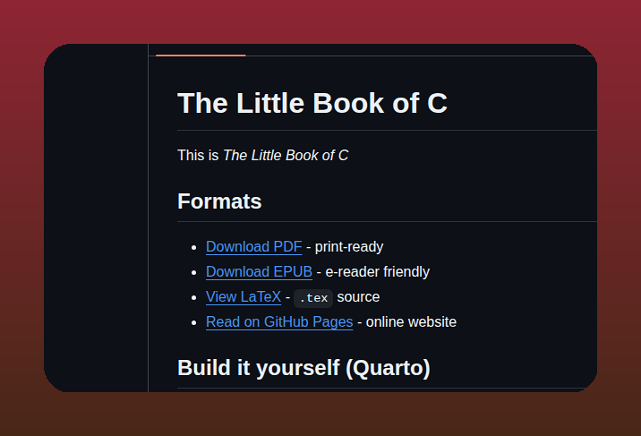 Little Book Of C screenshot
