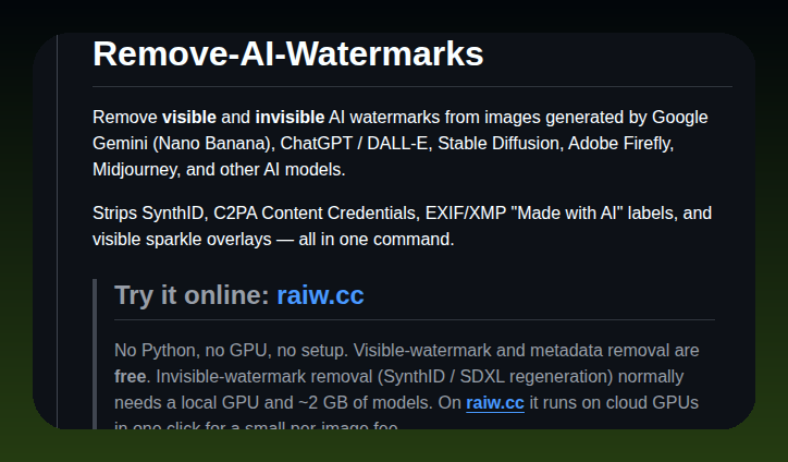 Wiltodelta Remove Ai Watermarks screenshot