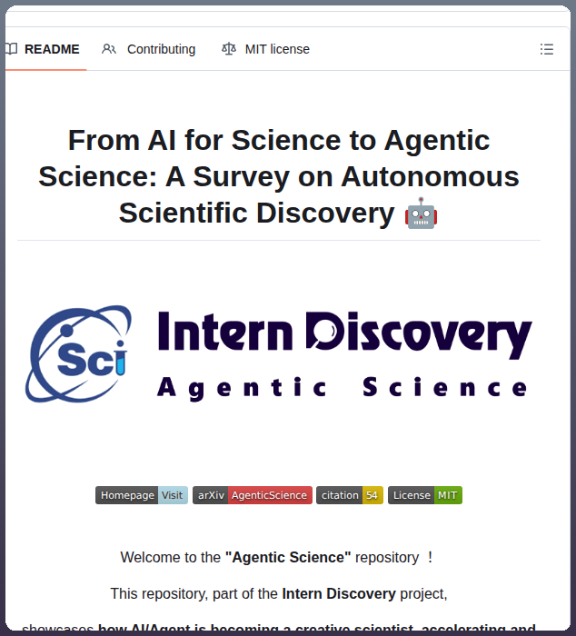 Agenticscience Awesome Agent Scientists screenshot