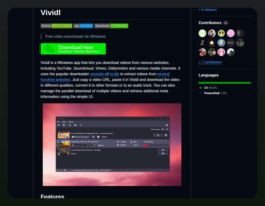 Bluegrams Vividl screenshot