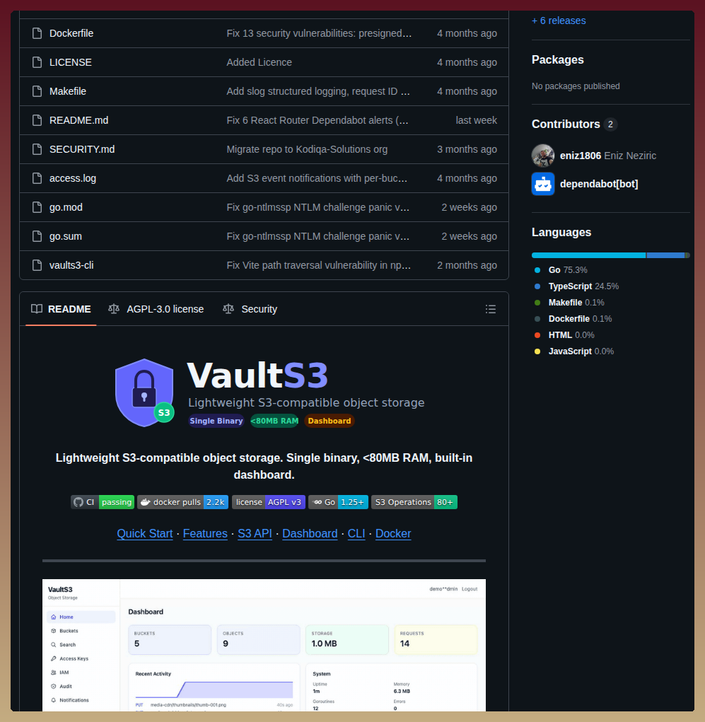 Kodiqa Solutions Vaults3 screenshot
