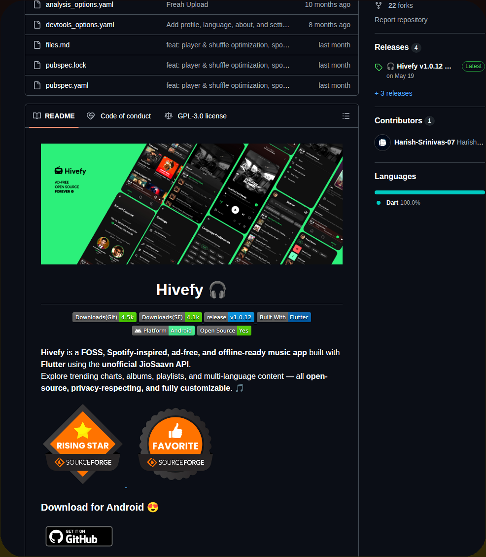 Harish Srinivas 07 Hivefy screenshot