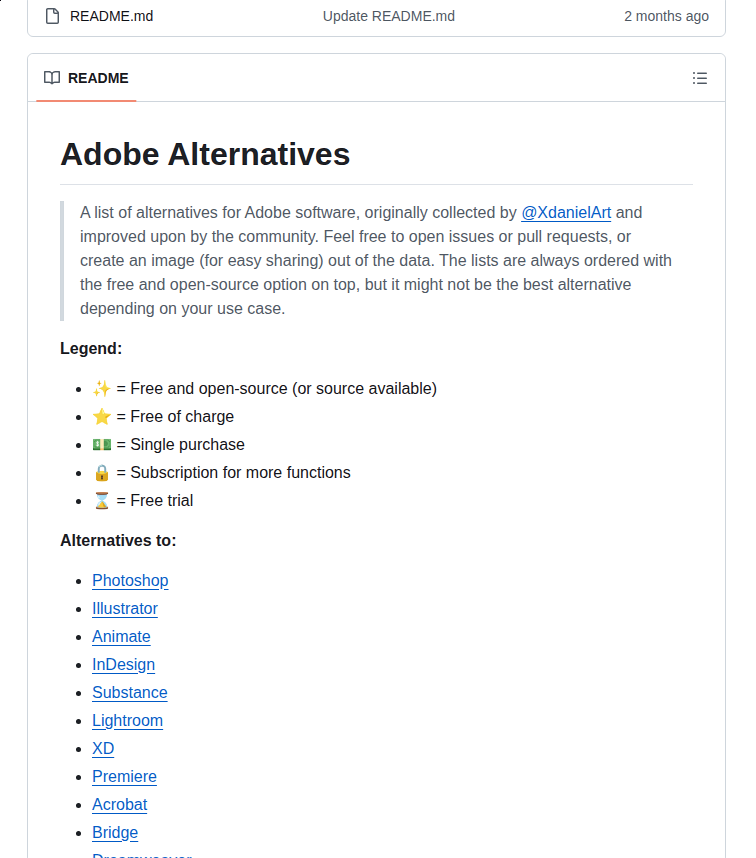 Kenneynl Adobe Alternatives screenshot