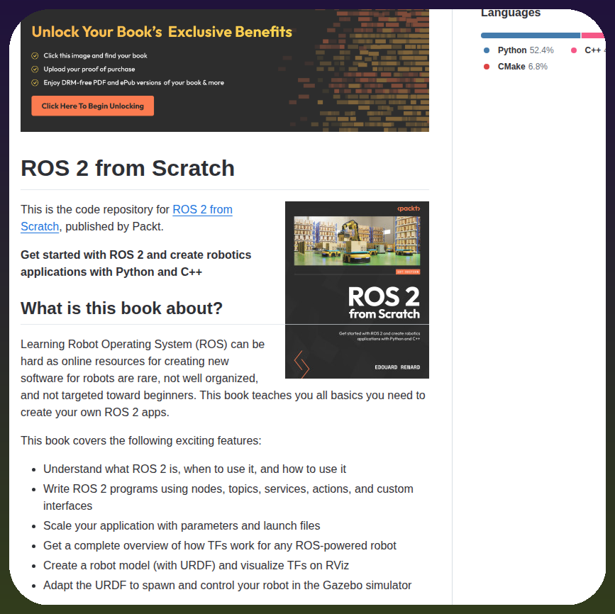 Packtpublishing Ros 2 From Scratch screenshot