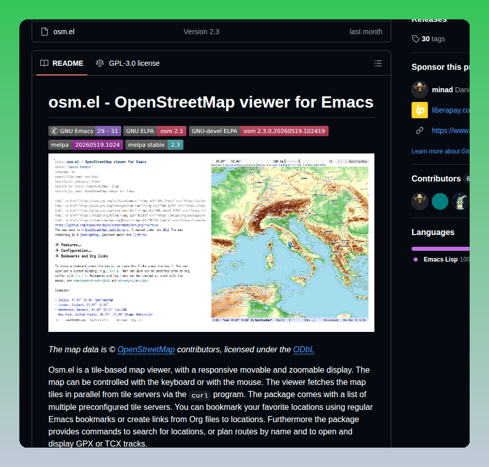 Minad Osm screenshot