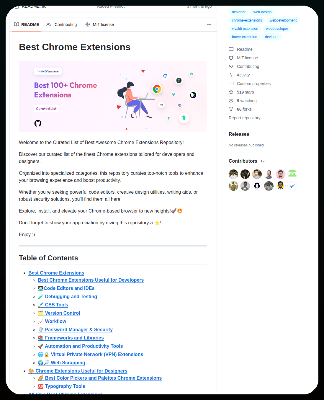 Themeselection Best Chrome Extensions screenshot