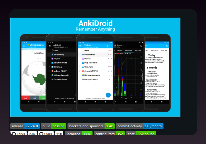 Ankidroid Anki Android screenshot