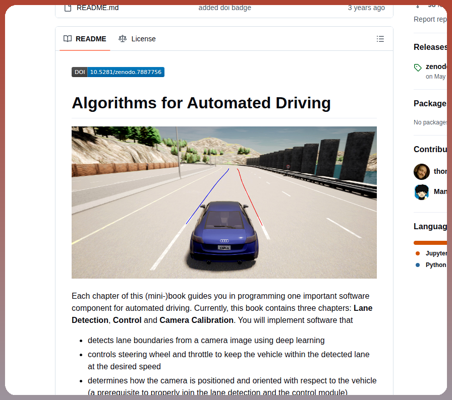 Thomasfermi Algorithms For Automated Driving screenshot