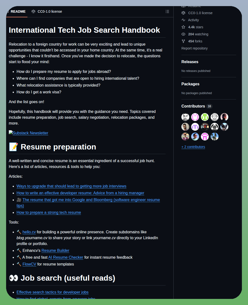 Andrewstetsenko Tech Jobs With Relocation screenshot