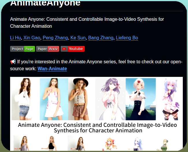 Humanaigc Animateanyone screenshot