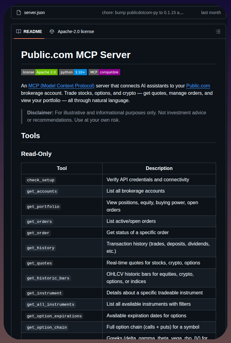 Publicdotcom Publicdotcom Mcp Server screenshot