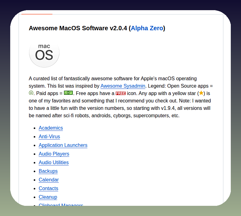 Phmullins Awesome Macos screenshot