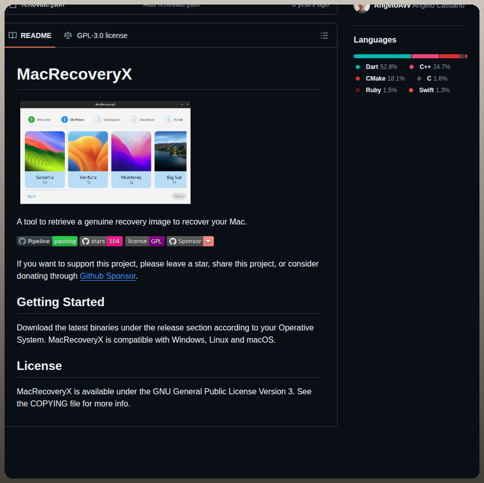 Angeloavv Macrecoveryx screenshot