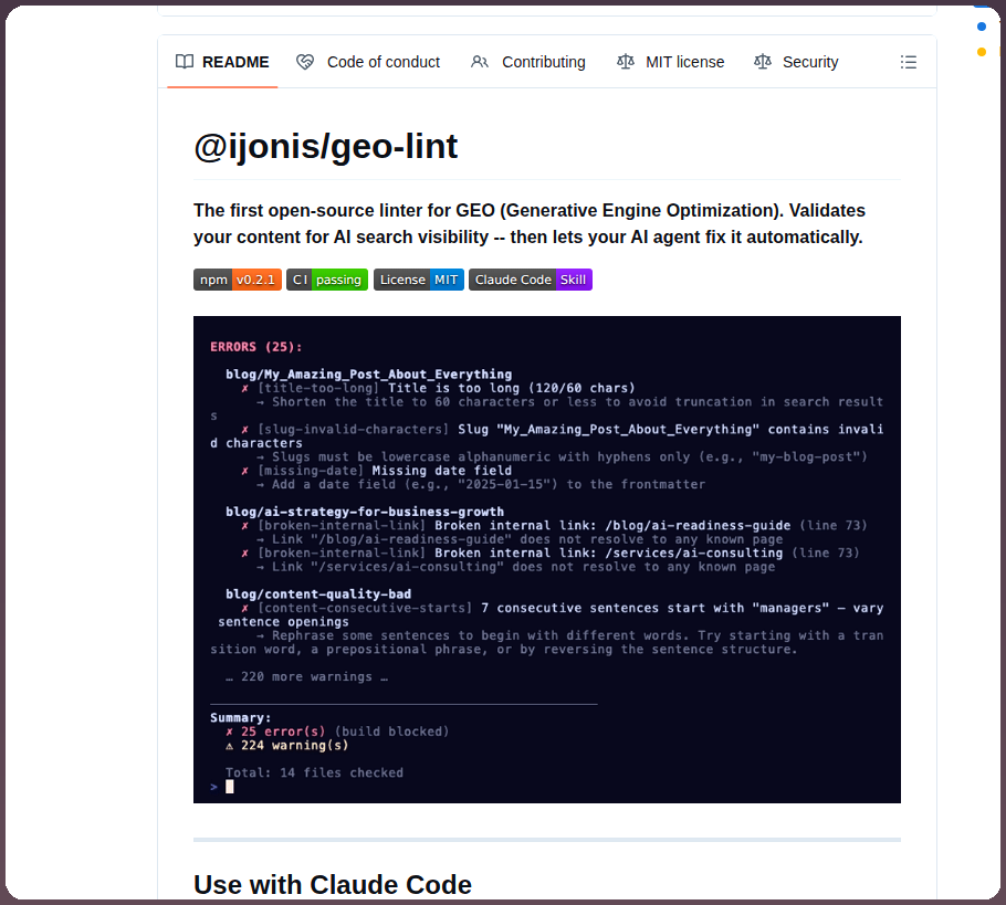 Ijonis Geo Lint screenshot