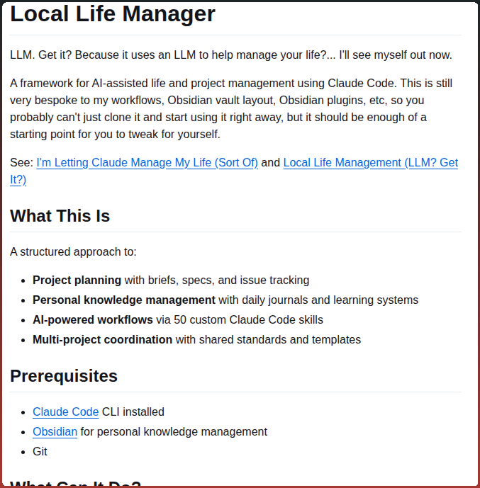 Taylorhuston Local Life Manager screenshot