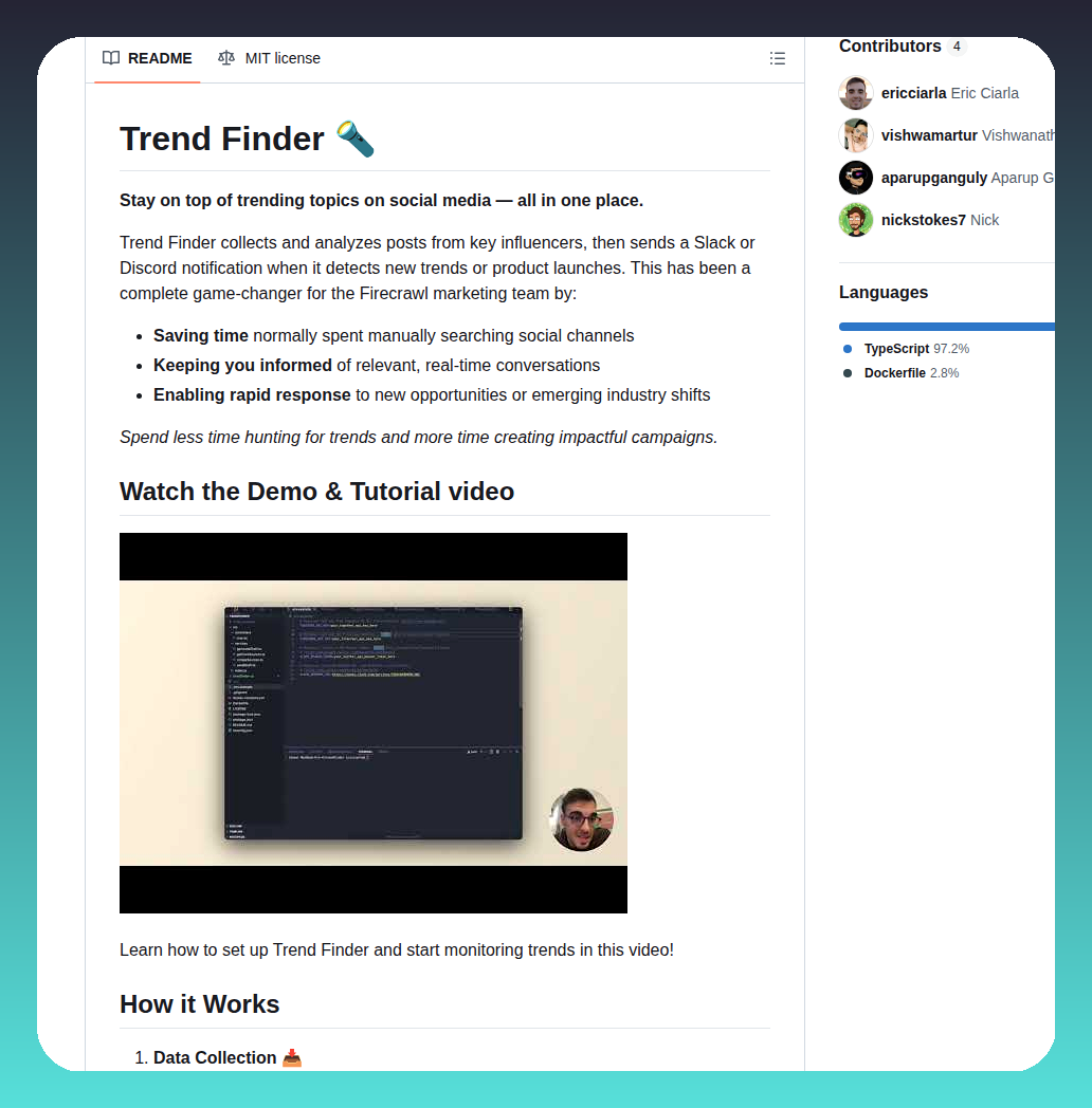 Ericciarla Trendfinder screenshot