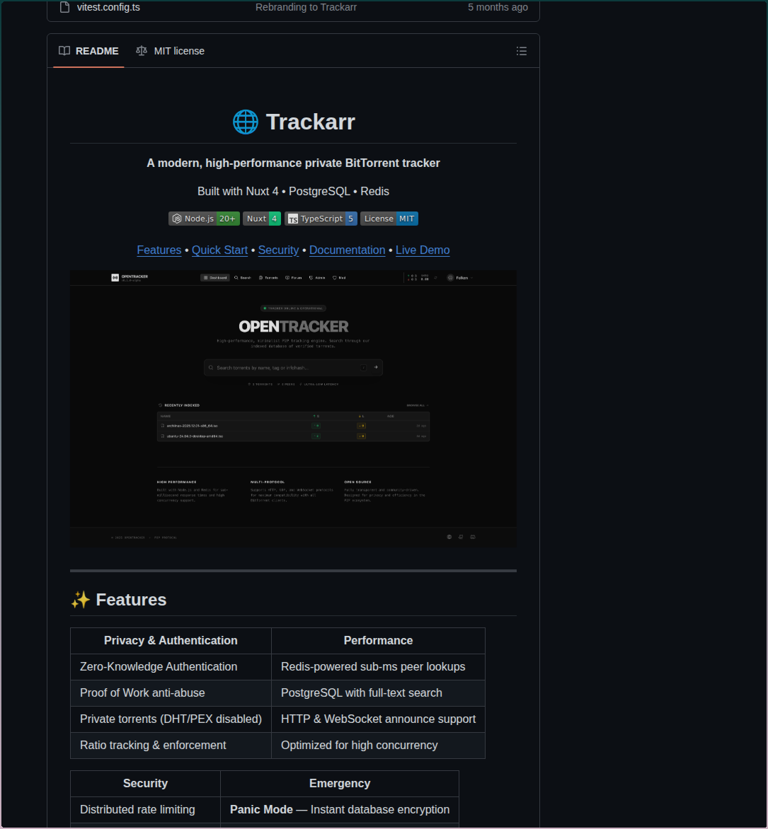 Florianjs Trackarr screenshot