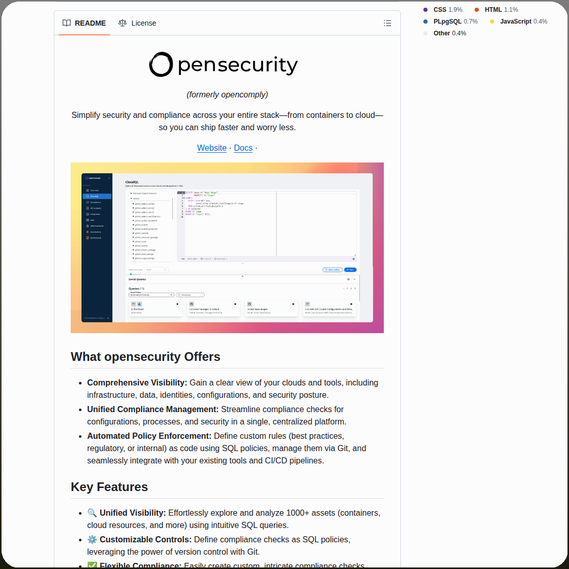 Opengovern Opensecurity screenshot