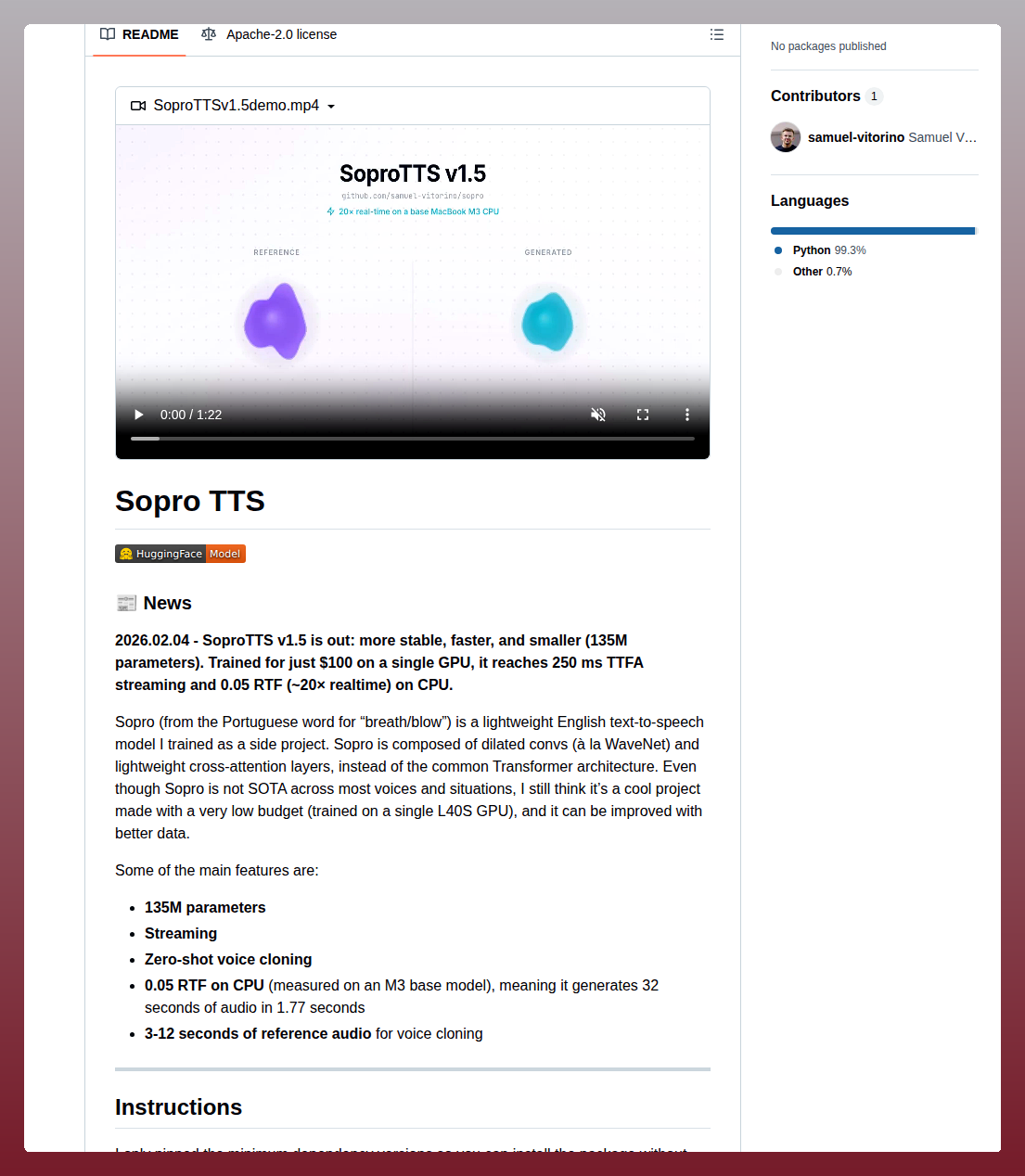 Samuel Vitorino Sopro screenshot